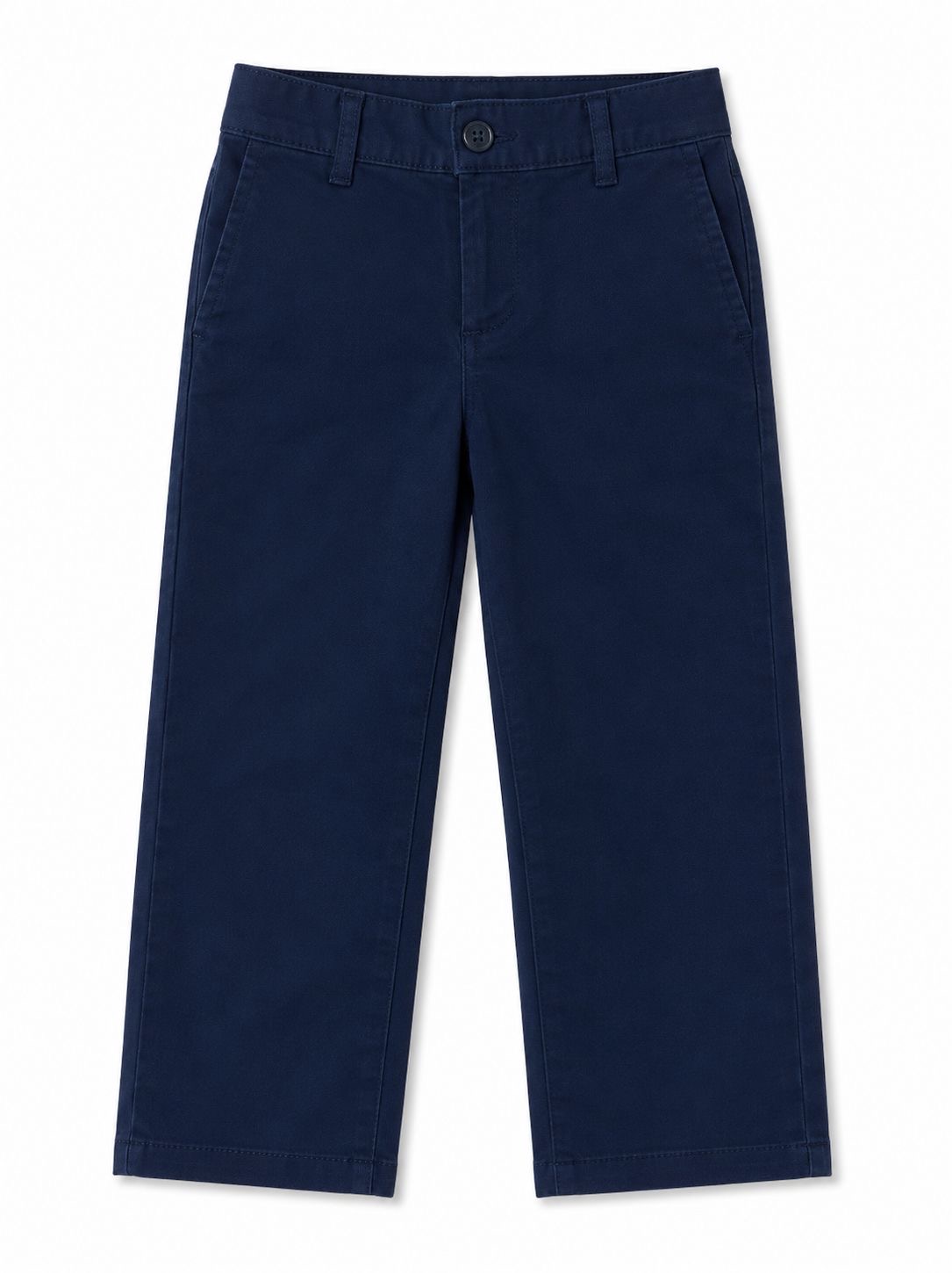 Navy Wide-Leg Trousers